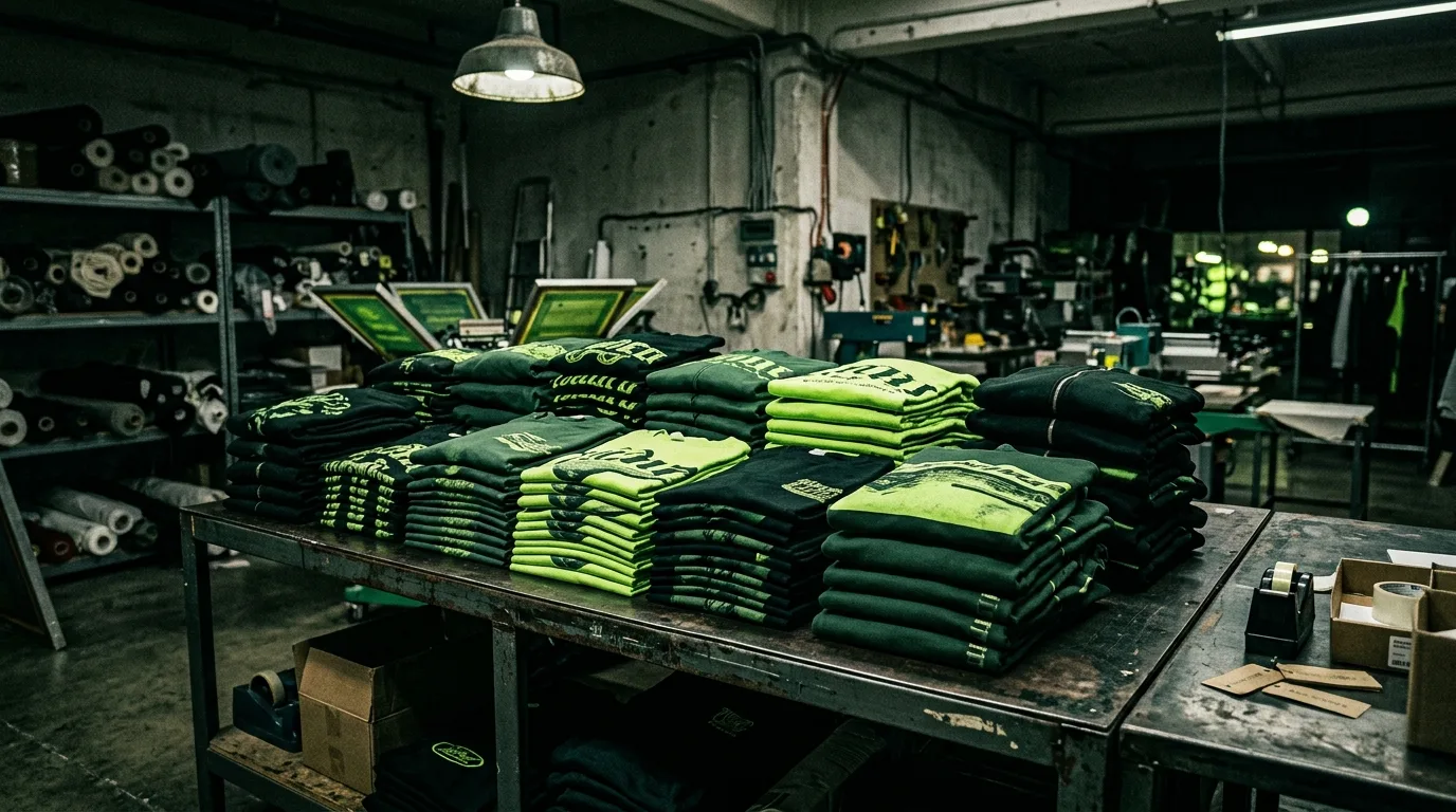 Versandfertige Textilrebellen-Produktion